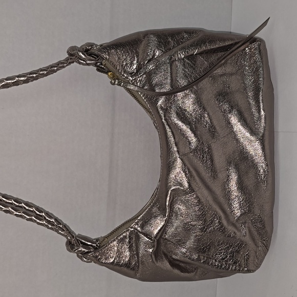 Elliot Lucca Metallic Leather Hobo Shoulder Purse - Picture 7 of 16
